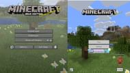 Java and Bedrock Edition's main menus in Minecraft (Image via Mojang)
